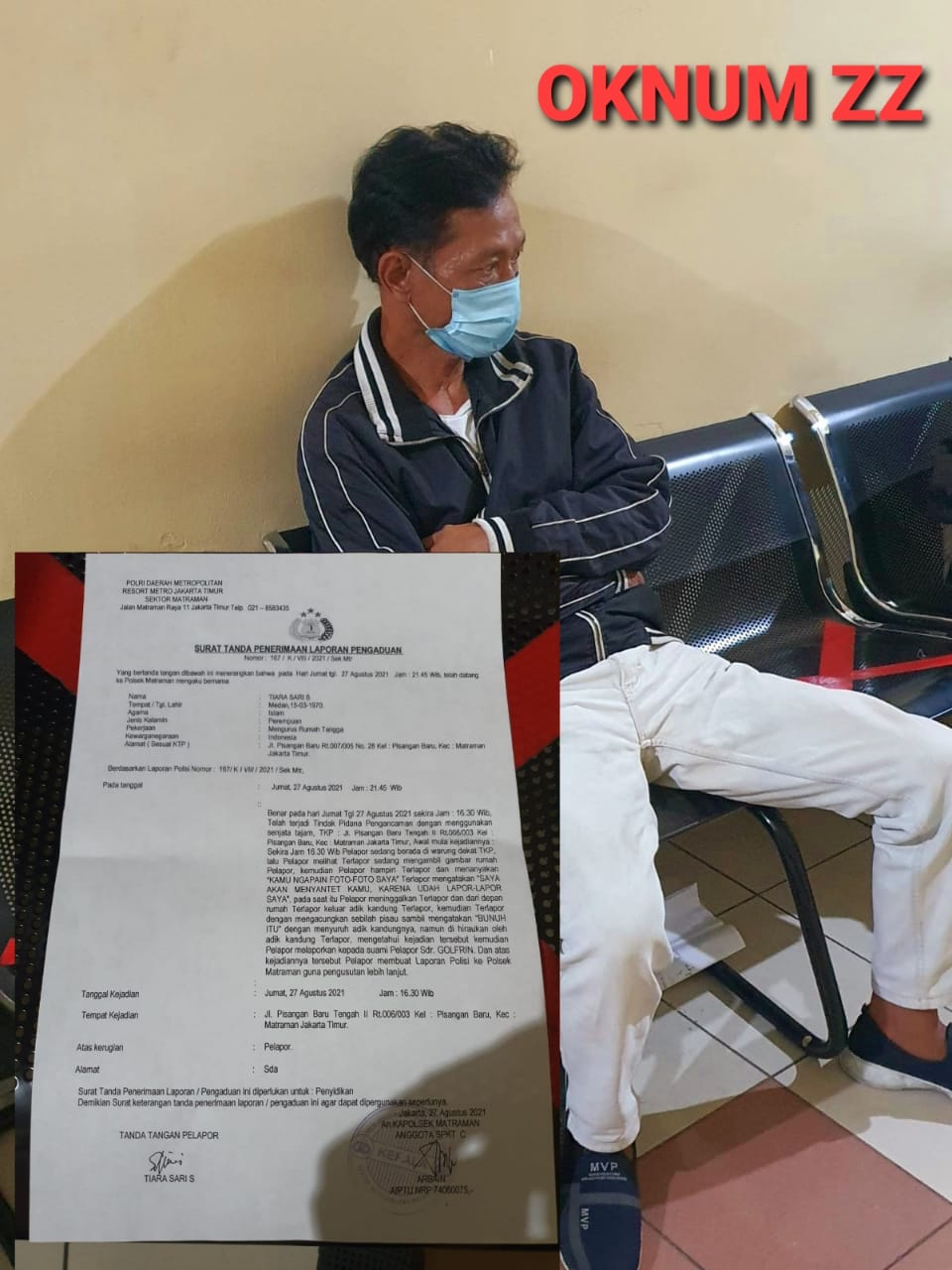 Usai Laporkan Warga Pesta Narkoba, Istri Dansatgas Pimnas MAPAN Diancam Dibunuh