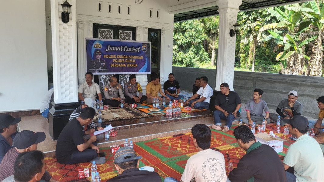 Polsek Sungai Sembilan Gelar Giat Cooling Sistim Dalam Bentuk Jumaat  Curhat Kawasan Nerbit Kecil