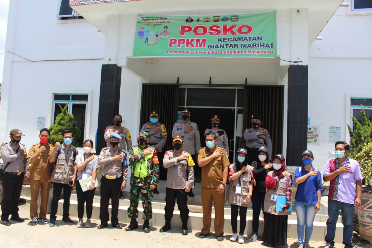 Kapolres Pematangsiantar Pimpin Patroli Pantau Kegiatan Posko PPKM Mikro