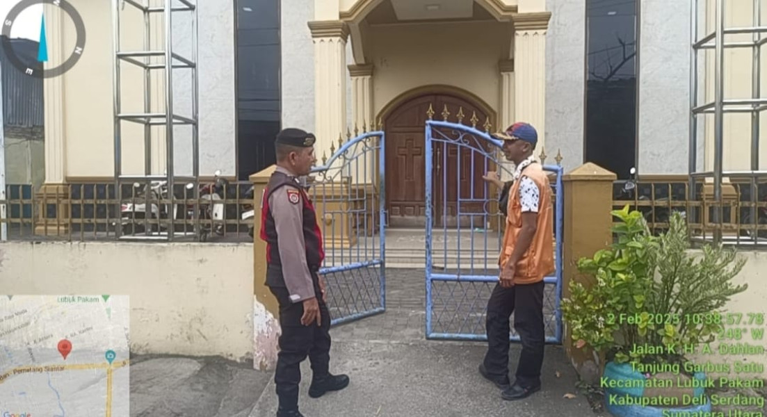 Sat Samapta Polresta Deli Serdang Tingkatkan Pengamanan Gereja Lewat Patroli Dialogis