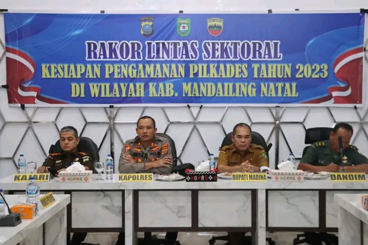 Jelang Pilkades Serentak Polres Madina dan Instansi Terkait Gelar Rapat Koordinasi
