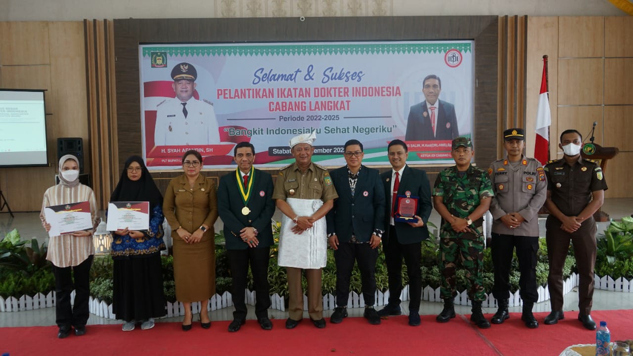 IDI Cabang Langkat Dilantik, Afandin Ingin Bersinergi Membangun Pelayanan Kesehatan