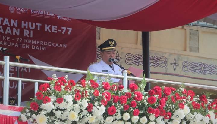Upacara HUT RI ke 77, Ini Pesan Bupati Dairi