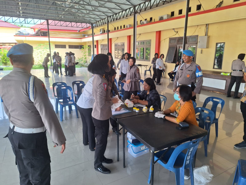 Pekan Disiplin Polwan, Personil Polwan Polresta Deli Serdang Jalani Tes Urine
