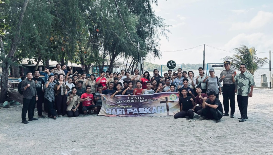 Ibadah PA dan Lomba Sambut Paskah, Siswa SMAN 1 Perbaungan Semarakkan Pantai Wong Rame