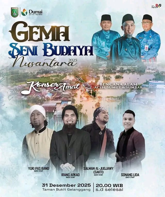 Dumai Peduli Konser Amal 'Gema Seni Budaya Nusantara' Hadirkan Artis Nasional