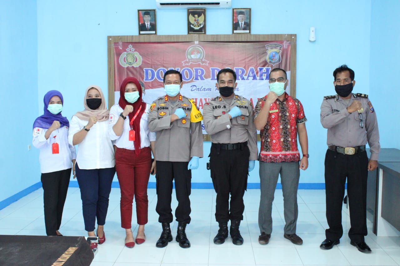 Sambut Hari Bhayangkara Ke 74, Polres Sergai Gelar Donor Darah