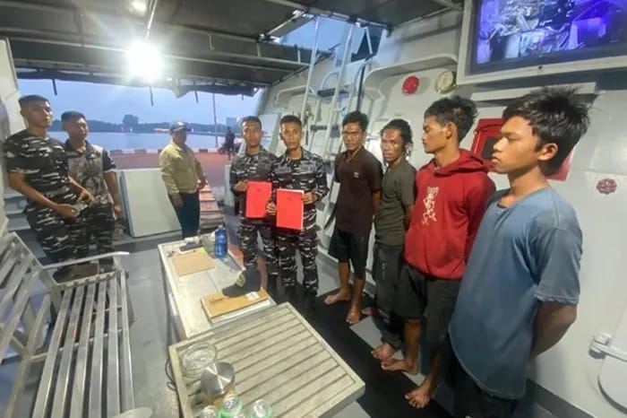Komplotan Penjarah CPO di Lubuk Gaung Diamankan TNI AL