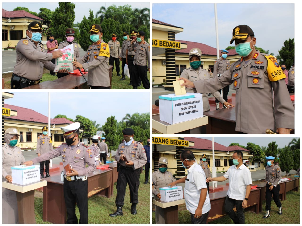 Peduli Terdampak  Covid-19 dan Sambut Bulan Suci Ramadhan, Polres Sergai Donasi Rezeki Sukarela