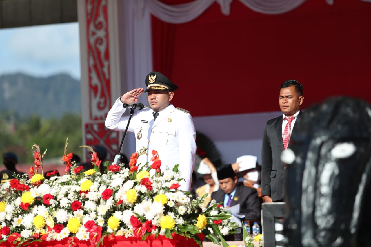 BUPATI PAKPAK BHARAT PIMPIN UPACARA PERINGATAN DETIK-DETIK PROKLAMASI