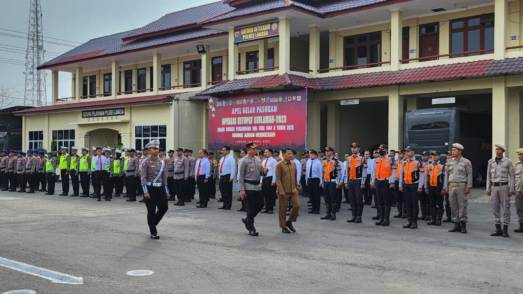 Polres Langsa Apel Gelar Pasukan Operasi Ketupat Seulawah 2023