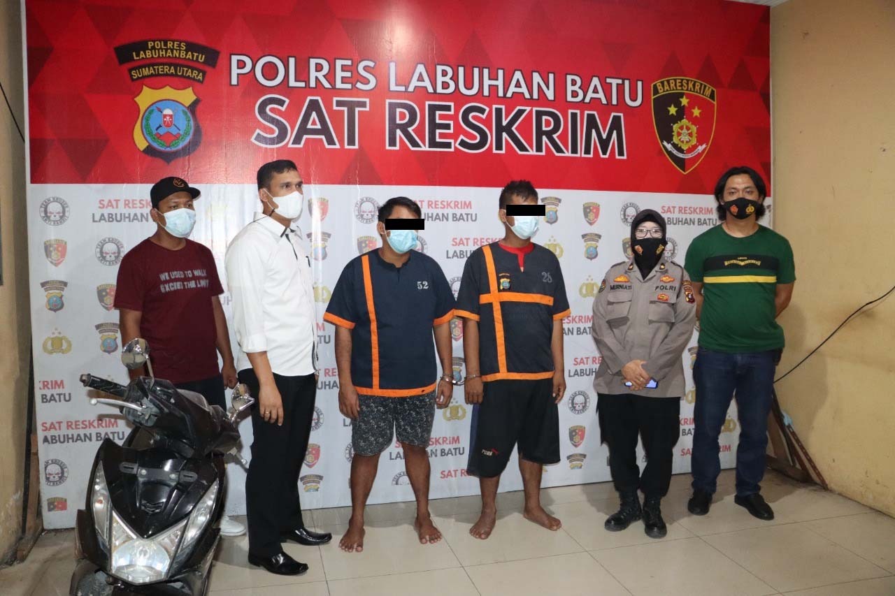 RM dan WH tersangka pencuri sepeda motor diamankan Sat Reskrim Polres Labuhanbatu