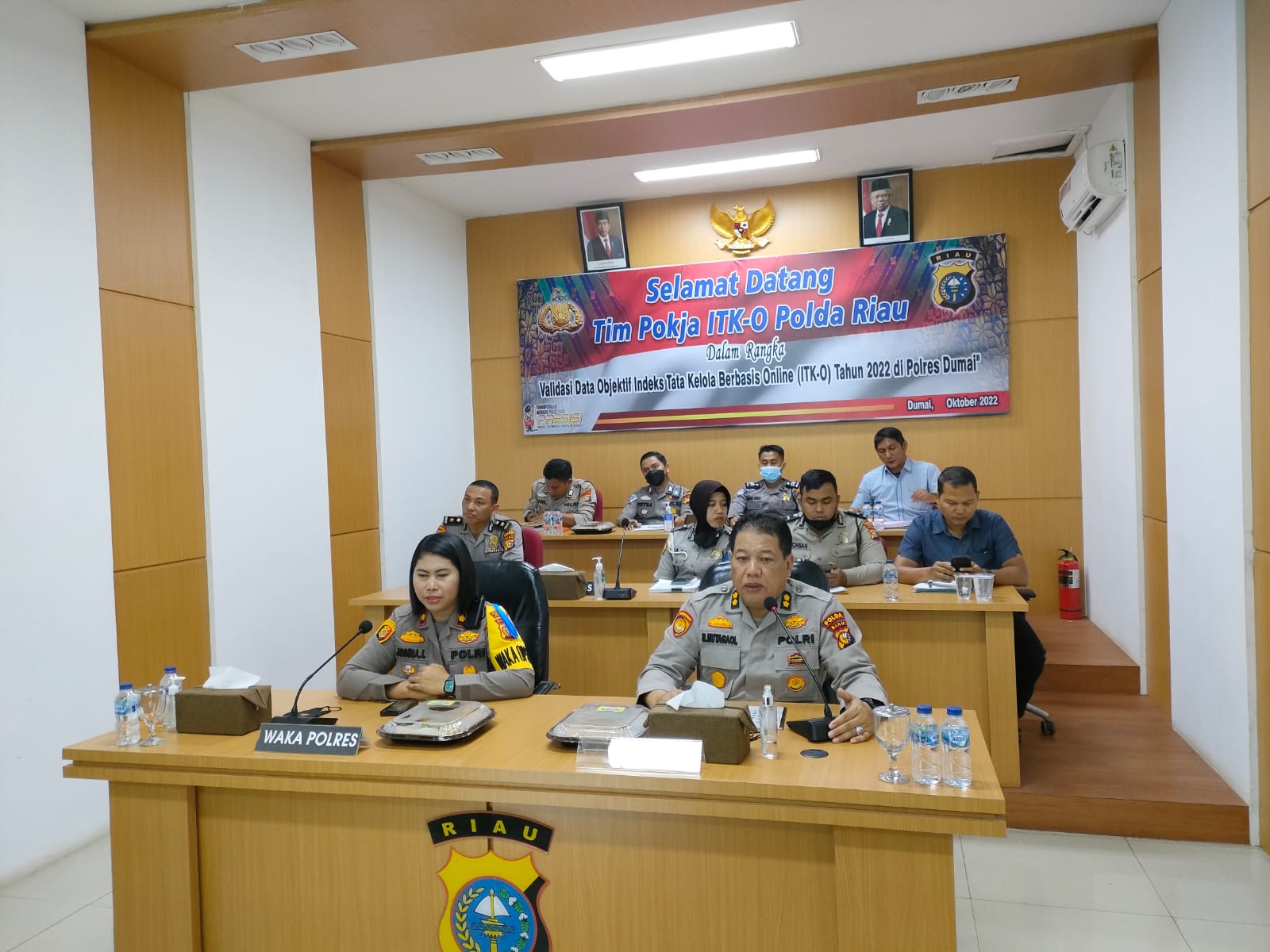 Rena Polda Riau Validasi Data Objektif Indeks Tata Kelola Berbasis Online Polres Dumai Thn 2022