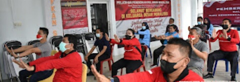 Jajaran Rutan Kls l Labuhan Deli Olah Raga Bersama Secara Virtual