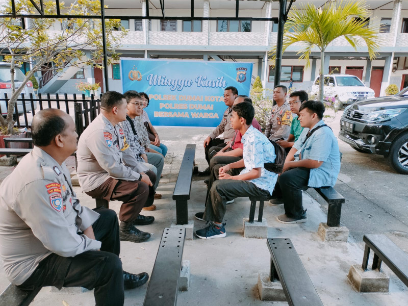 Minggu Kasih, Polres Dumai d Sambangi Gereja Fransiskus Xaverius  Kecamatan Dumai Kota