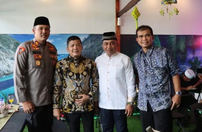 Polres Madina Berhalal bi Halal Ke Rumah Dinas Kodim 0212/TS