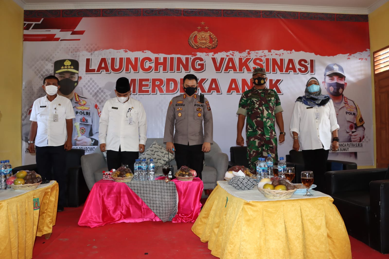 Launching Vaksinasi Merdeka, Polres Langkat Sasar Anak Usia 6 – 11 Tahun