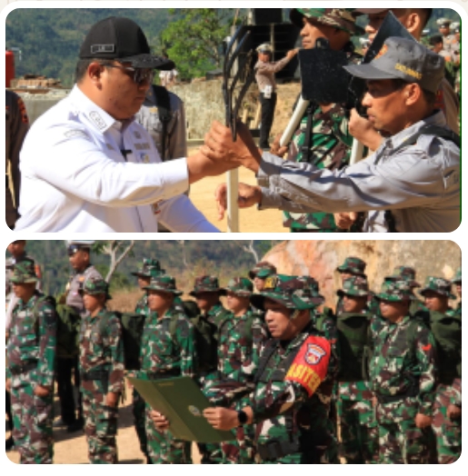 Dengan Lantang Pasiter Kodim 0728/Wonogiri Bacakan Laporan Pelaksanaan TMMD Sengkuyung Tahap III 2026