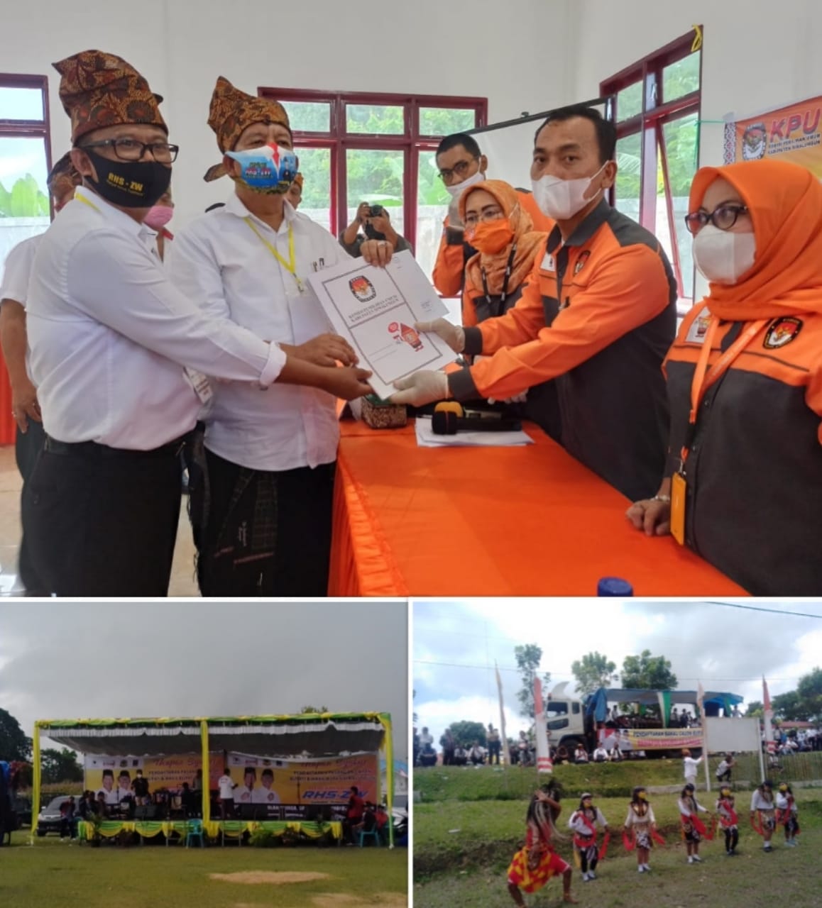 Dimeriahkan Tari Tor-tor Dan Reok, RHS -ZW Daftar ke KPUD Simalungun