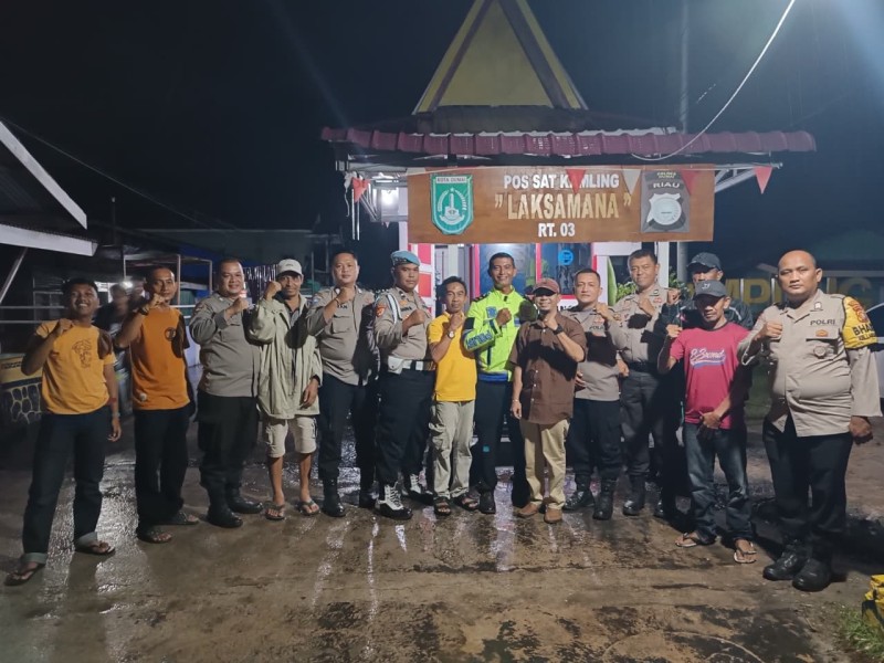 Polres Dumai Kunjungi Pos Satkamling Laksamana, Tegas Kembangkan Sinergi Dengan Warga
