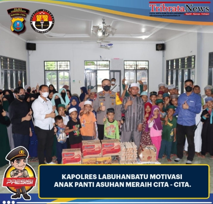 Kapolres Labuhanbatu serahkan bantuan Kapolda Sumut untuk Panti Asuhan NAMIRA