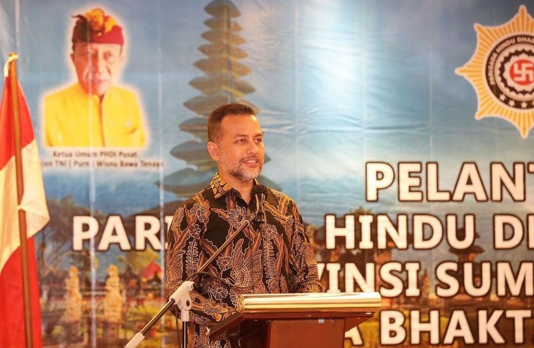 Wagub Hadiri Musda dan Pelantikan PHDI Sumut, Kang Tamil : Bang Ijek Itu Simbol Pemersatu