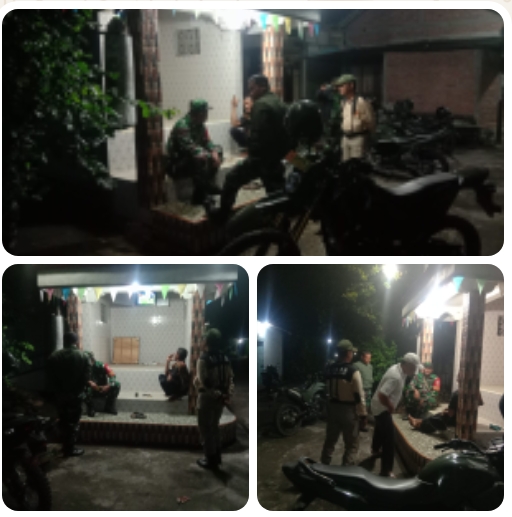 Patroli Gabungan TNI dan Warga Di Sambi, Wujud Nyata Jaga Keamanan Lingkungan Tetap Kondusif