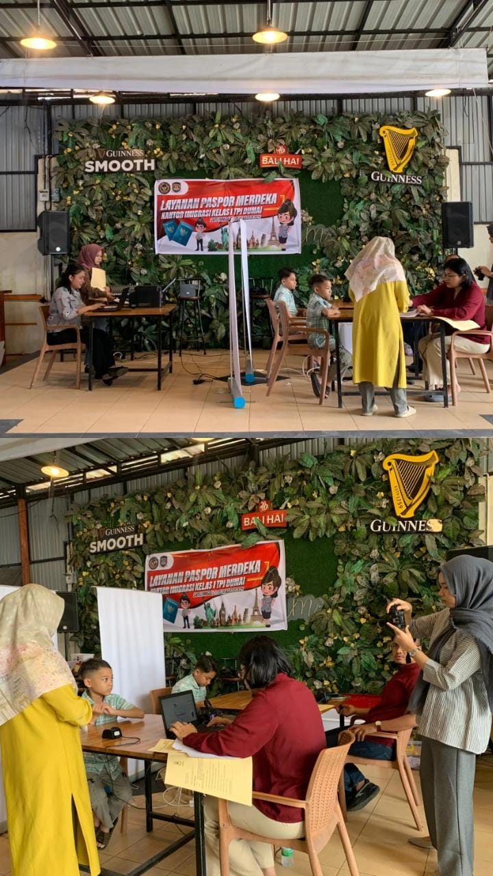 Imigrasi Kelas I  TPI Dumai Adakan Layanan Paspor Merdeka di Area Publik