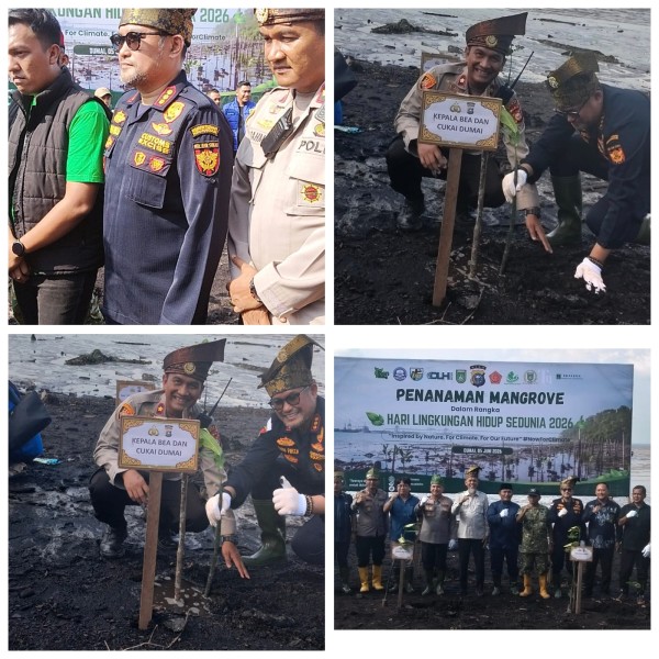 Ruru Firza Isnandar Kepala Bea Cukai Dumai Ikut Penanaman 1000 Pohon dalam Peringatan Hari PeHR