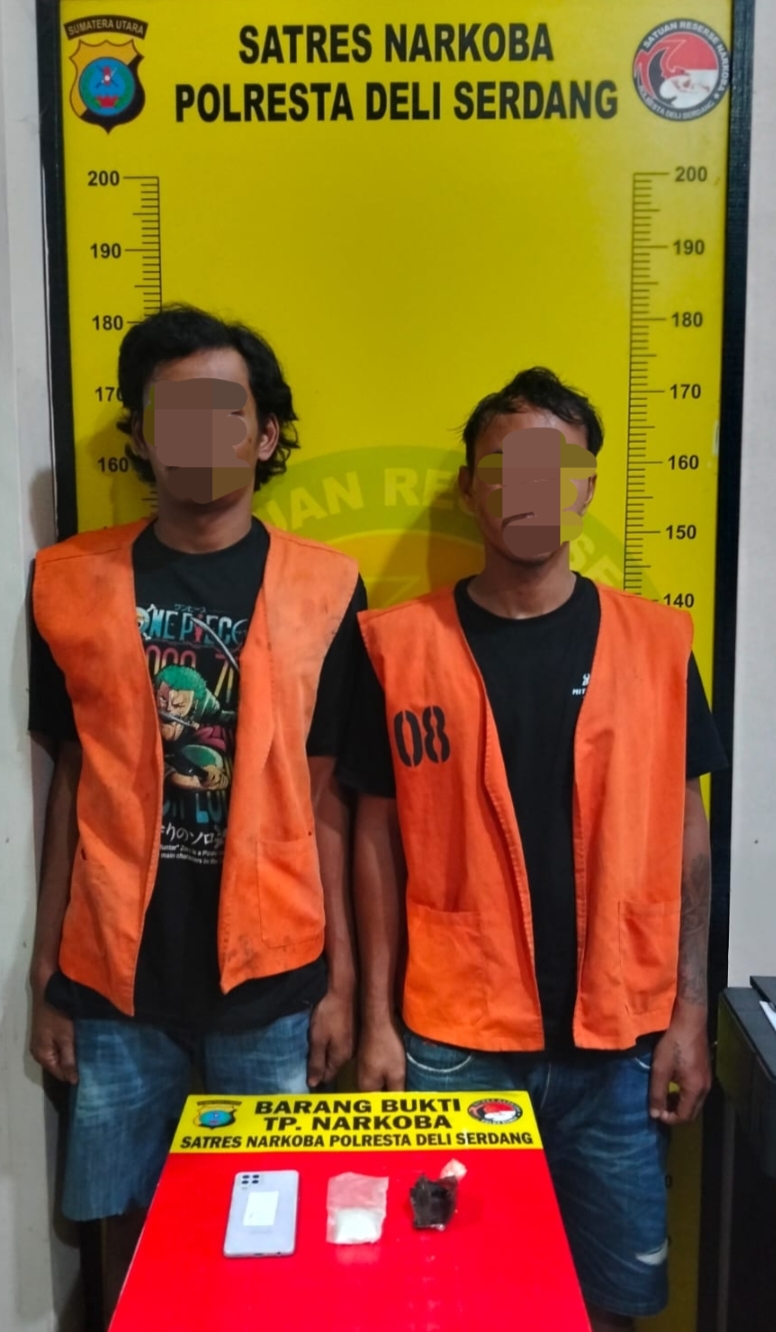 Sabu 20,35 Gram Terbongkar di Batang Kuis, Dua Pria Diamankan Polresta Deli Serdang