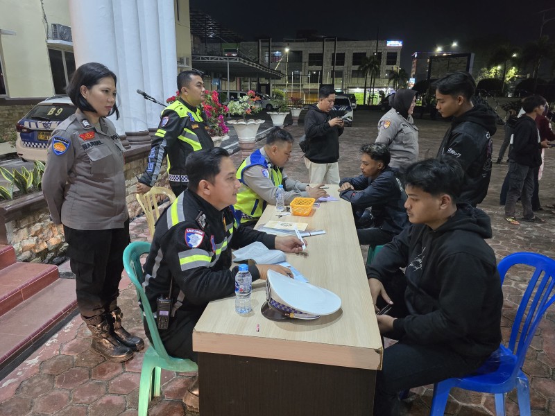Polres Dumai Gelar Razia Balap Liar Opsi keselamatan Lancang 2026, 42 Motor Diamankan