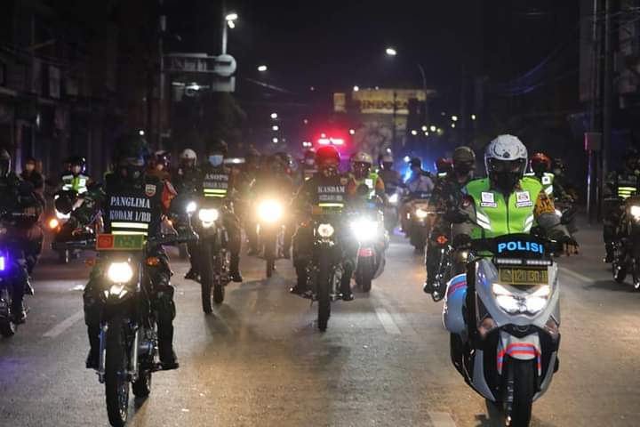 Kapoldasu dan Pangdam I/BB Pantau Situasi Malam Tahun Baru