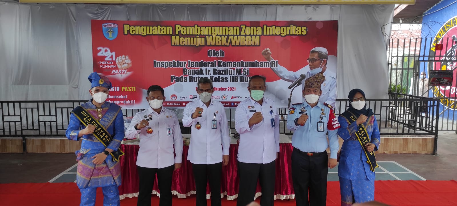 Inspektur jenderal kunjungi Rutan Kelas IIB Dumai Berikan Zona Integritas WBK/WBBM