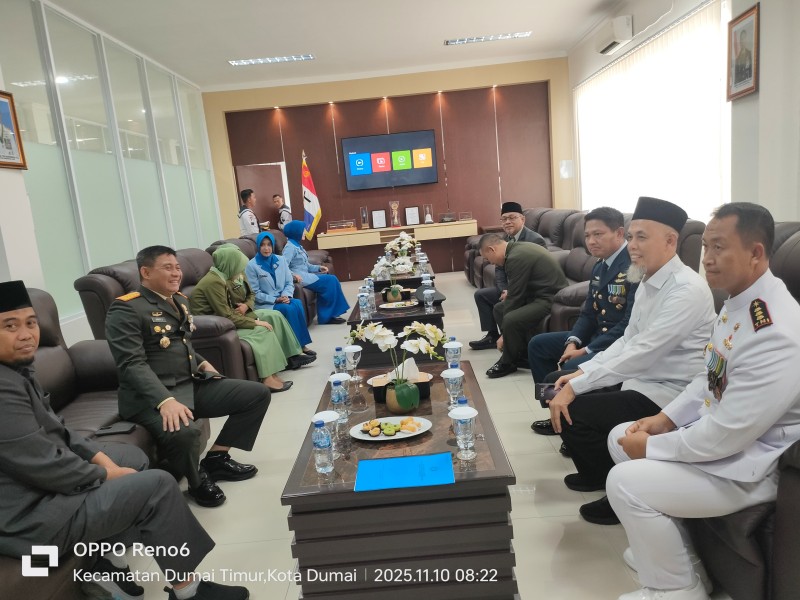 Walikota Dumai Menghadiri Acara Penyambutan Pangdam XIX/TT Beserta Rombongan Di Mako Lanal