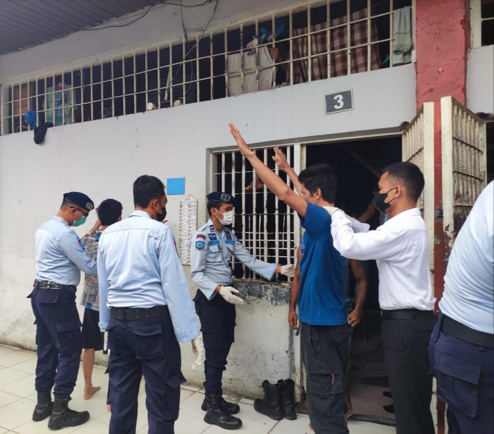 RUTAN DUMAI BERSINERGI DENGAN POLRES DUMAI BERANTAS NARKOBA