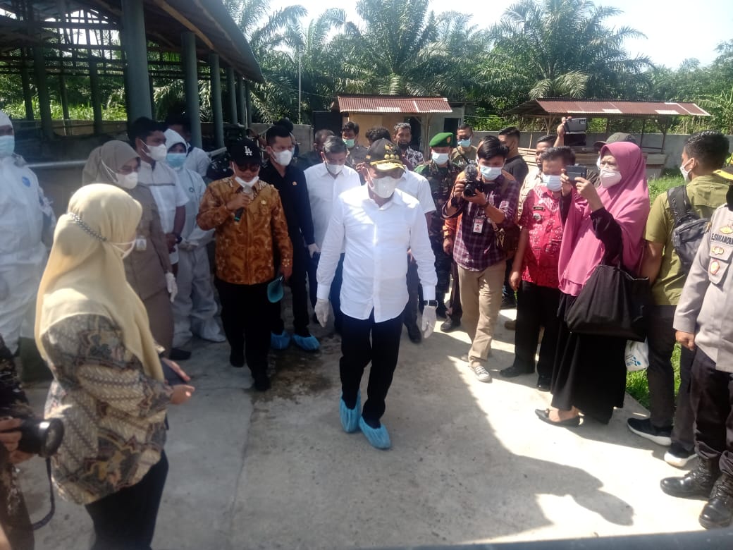 Gubernur Sumut Di Dampingi Kapolres Pelabuhan Belawan Lakukan Kunjungan Peninjauan Vaksinasi Hewan