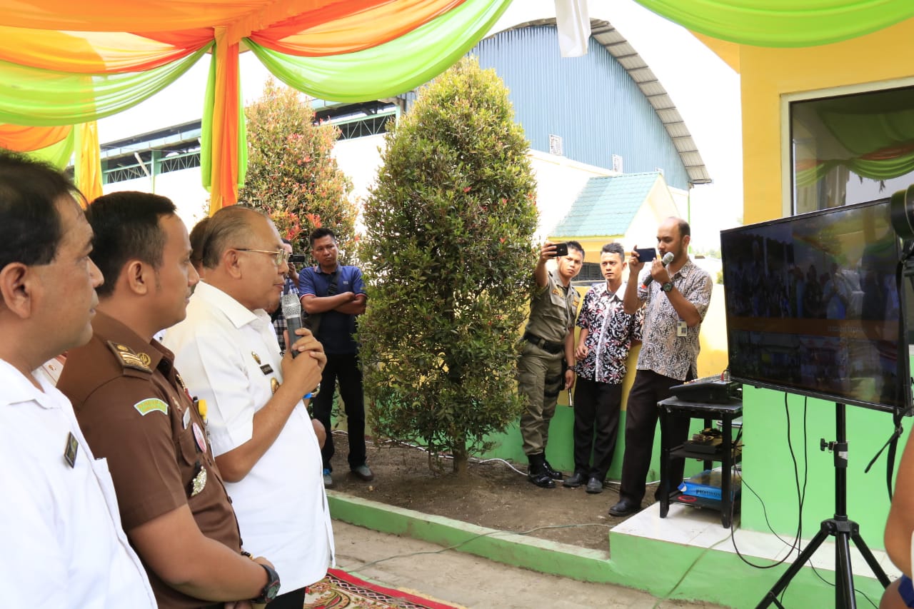 Videoconfrence Mendagri dengan  Bupati Serdang Bedagai dalam Acara Harkonas