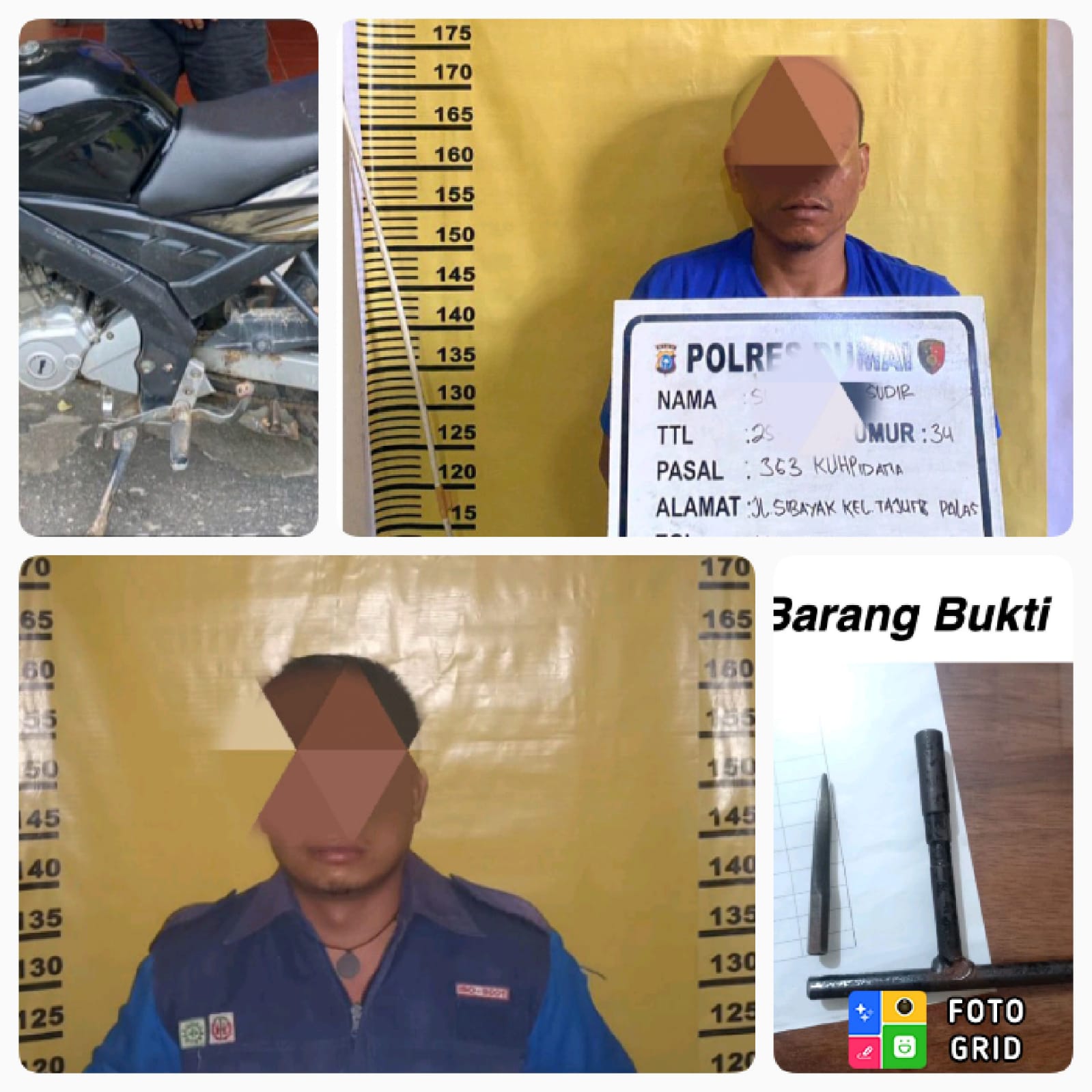 Unit Reskrim Polsek Dumai Timur Amankan S Tsk Ranmor