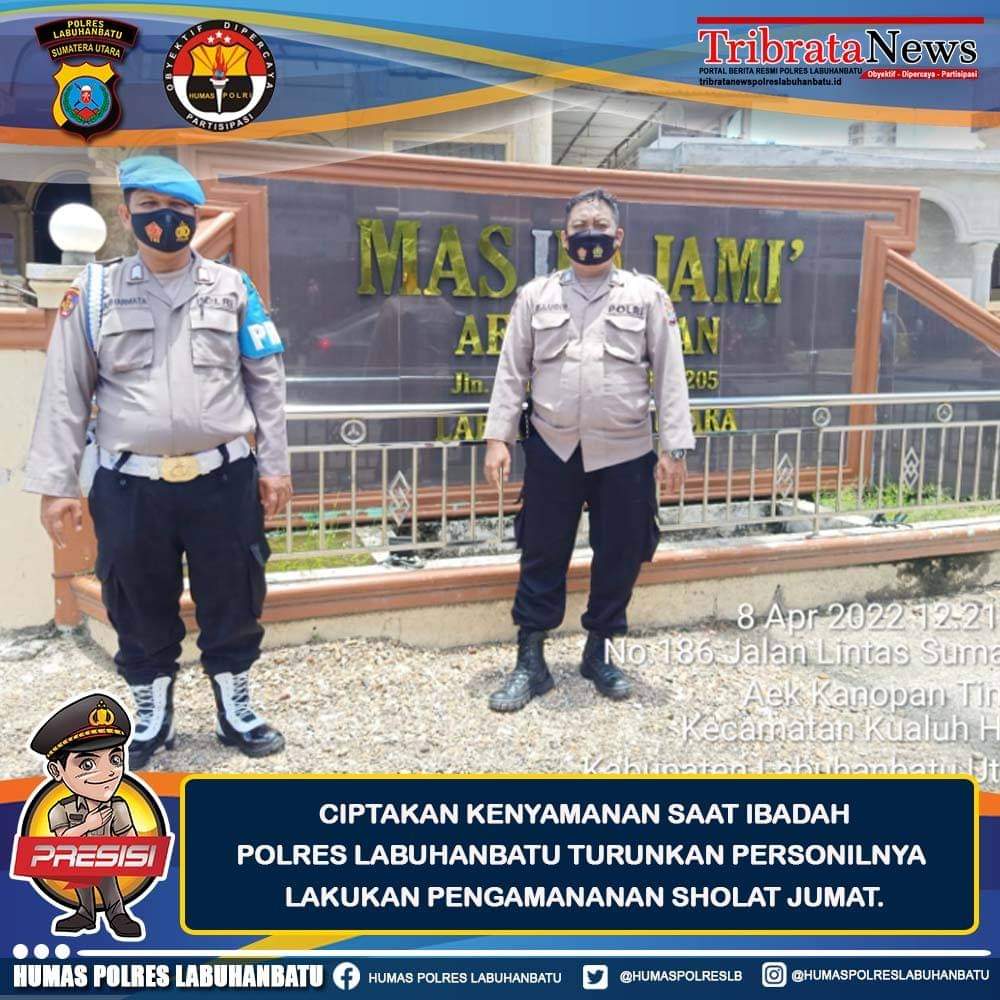 Polres Labuhanbatu lakukan pengamanan pelaksanaan sholat Jumat