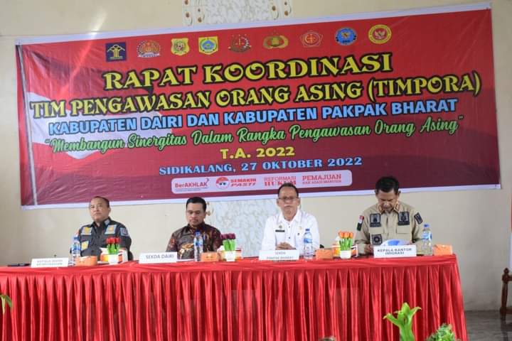 Jalin Sinergitas untuk Pengawasan Orang Asing, Pemkab Dairi Rakor dengan Kantor Imigrasi Pematang Si