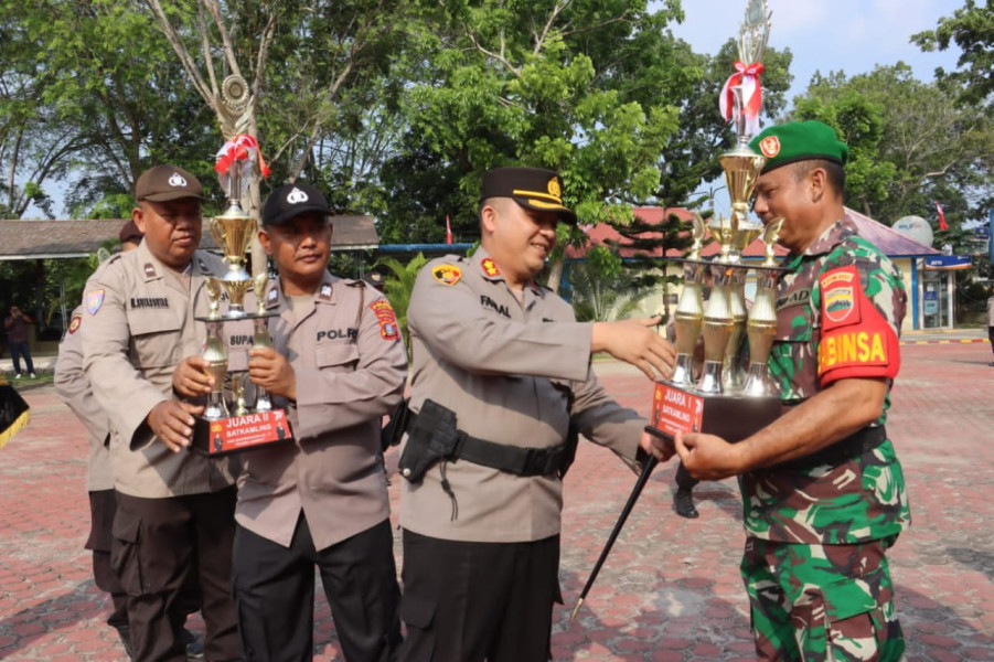Desa Sukamaju Kecamatan Tanjung Pura Meraih Juara 1 Lomba Sat Pos Kamling Jajaran Polres Langkat