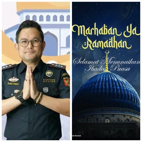 Kepala Bea  Cukai Dumai Ruru Firza Isnandar Mengucapakan Selamat Menyambut Dan Menunaikan Ibadah Puasa Bulan Ramadhan 1447 H