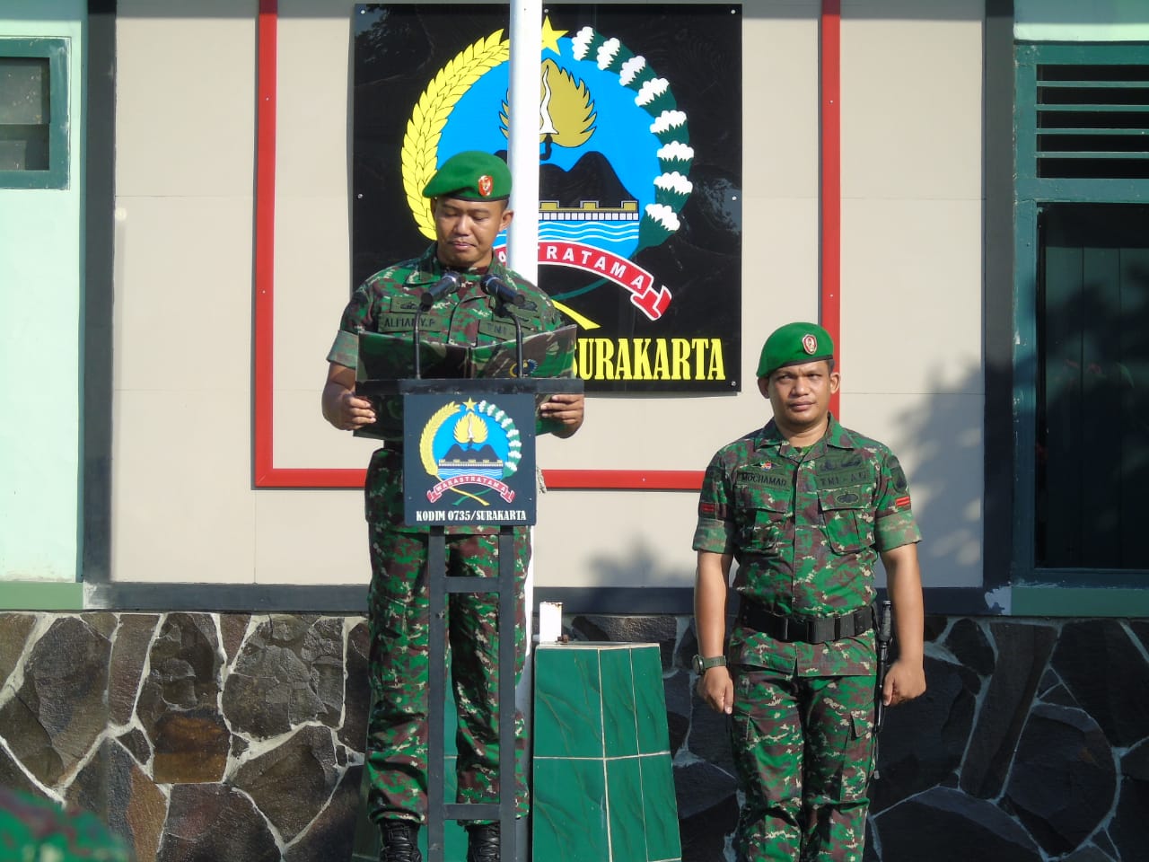 Kodim 0735/Surakarta Awali Minggu Militer Bulan Oktober Dengan Upacara Bendera