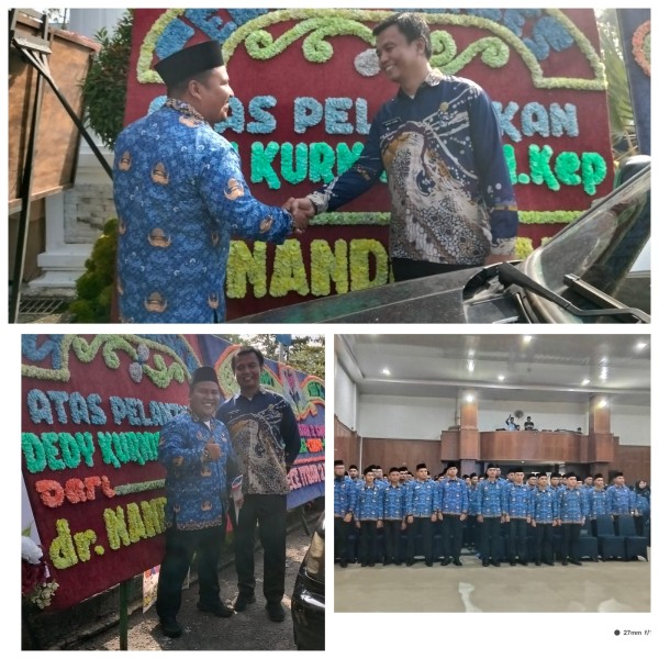 Dr.Nanda Kepala Puskesmas Dumai Selatan Memberikan Selamat Kepada PNS Yang Dilantik