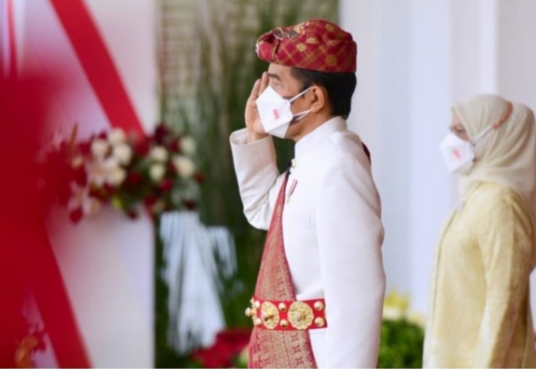 Presiden Jokowi Pimpin Peringatan HUT RI ke-76 di Istana