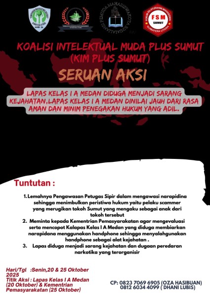 KIM Plus Sumut Soroti Permasalahan Dugaan Sarang Kejahatan Di Lapas Kelas I Medan