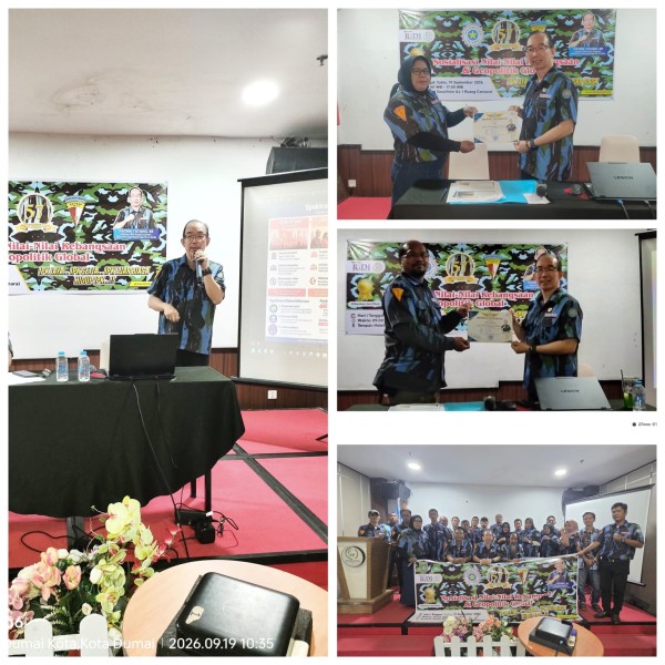 Ketua DPD II IPK Dumai Patrick Tatang Beri Pembekalan Nilai Kebangsaan dan Geopolitik Global Untuk Anggota