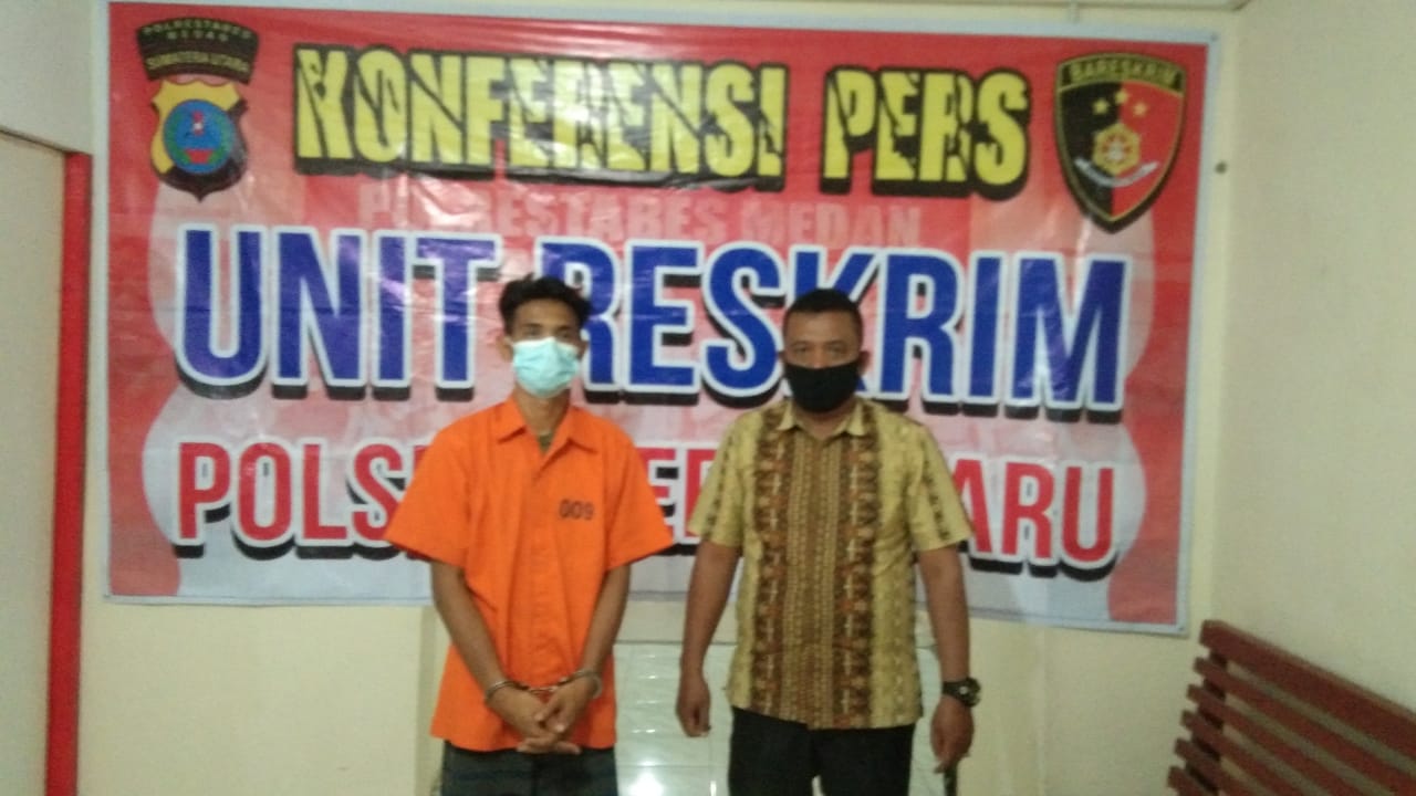 Lagi, Polsek Medan Baru Amankan Seorang Buruh Bangunan Pelaku Narkoba