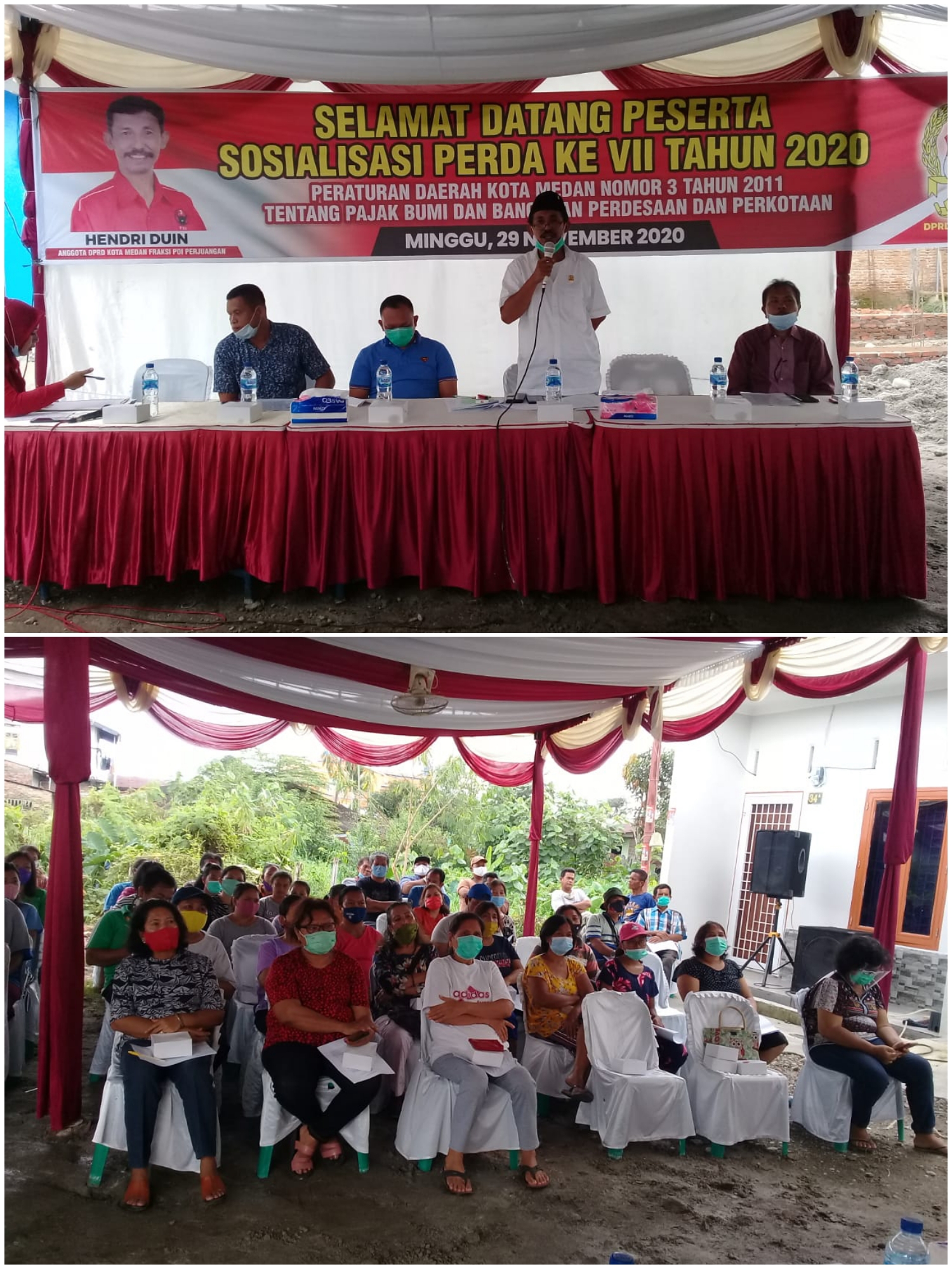 ANGGOTA DPRD MEDAN HENDRI DUIN SOSIALISASI PERDA KE -VII  TAHUN 2020
