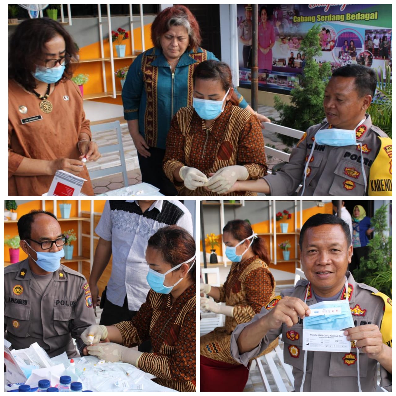 Kapolres Sergai Bersama PJU lakukan Rapid Test Cegah Penyebaran Virus Corona